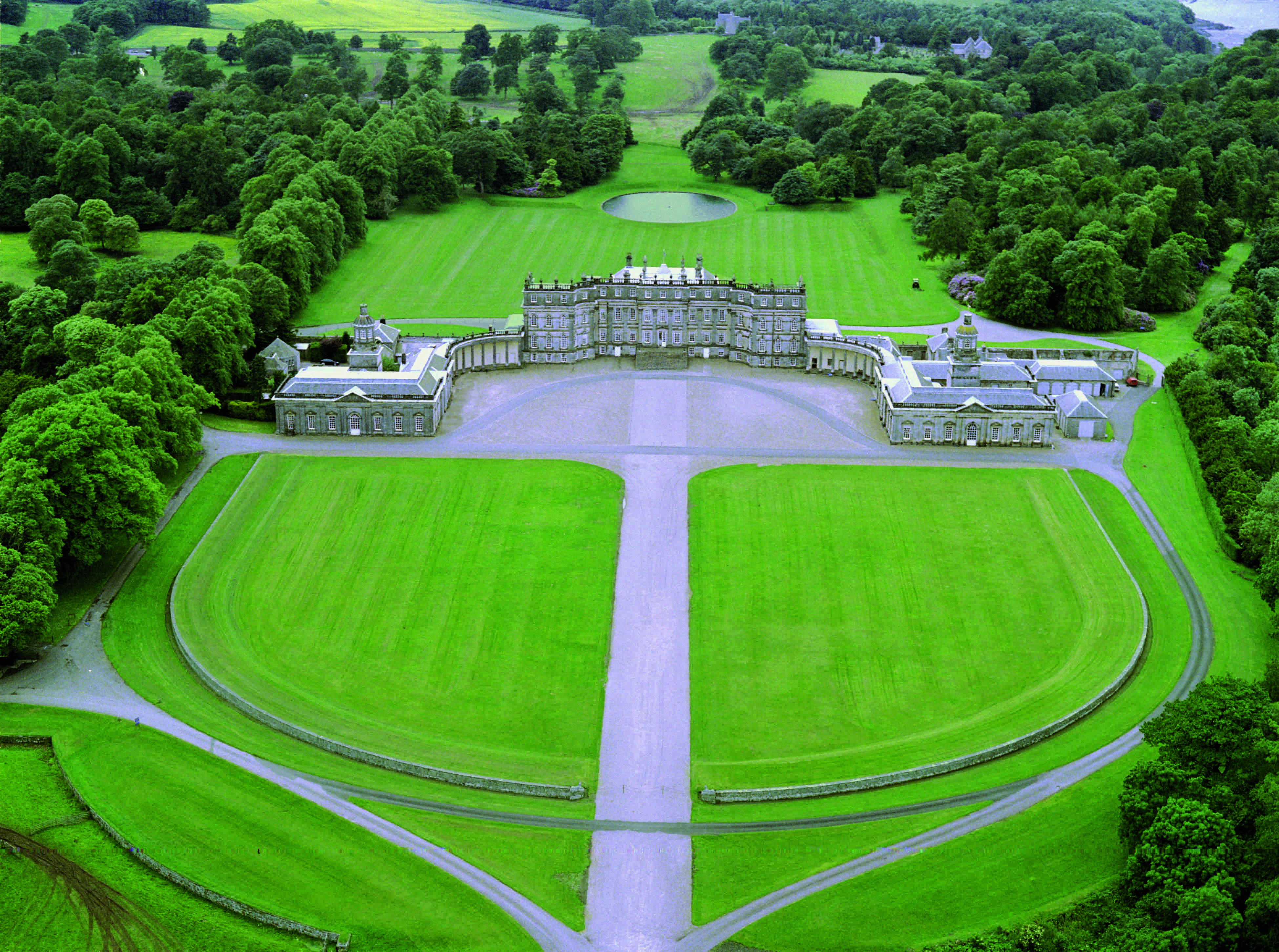 Hopetoun Aerial2 Hopetoun House Locations Film Edinburgh